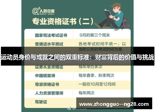 运动员身价与成就之间的双重标准：财富背后的价值与挑战